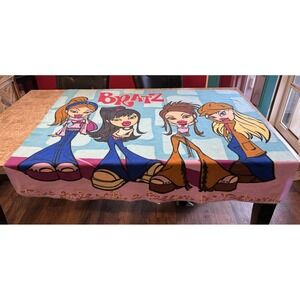 Vintage 2003 Bratz Dolls Fleece Blanket Throw Bratz Pack Passion For Fashion Y2K